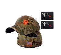 Casquette de baseball tactique Seal Team pour hommes et femmes Snapback extensible chapeau course/pêche camouflage casquette arrière complète + 2 patchs, 5, L