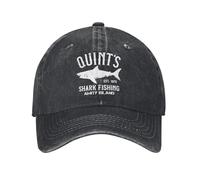 Casquette de Baseball Tendance Quint's Shark Fishing, Snapback délavée et vieillie, Amity Island 1975 Jaws, Chapeaux d'été réglables pour l'extérieur