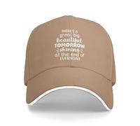 Casquette De Baseball There's A Great Big Beautiful Tomorrow Casquettes De Golf Vintage Baseball Cap Anti UV Bord Plat Casquettes pour Cyclisme Running Camping
