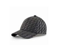 Casquette De Baseball Tissée Avec Imprimé Intégral - Armani Exchange - Homme - Noir Taille unique