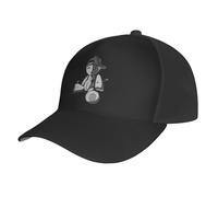 Casquette De Baseball Une Poupée Noire Et Blanche Portant Un Chapeau Tourné vers L'Arrière Bord Plat Casquettes Classic Baseball Cap Anti UV Casquettes De Golf pour Outdoo Camping Randonnée