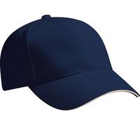 Casquette de baseball unie Beechfield Pro-Style (2 pièces/paquet) RW6719 (taille unique) (Bleu marine/pierre)
