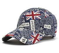 Casquette de baseball Union Jack avec drapeau de l'Angleterre britannique pour homme et femme - Casquette de baseball en coton Hip Hop Swag - Casquette de soleil réglable - Casquette de trekking pour