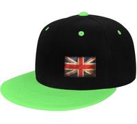 Casquette De Baseball Union Jack Hip-Hop des Années 90 Bord Plat Casquettes Unisexe Baseball Cap Anti UV Trucker Caps pour Outdoo Randonnée Cyclisme