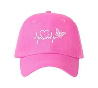 Casquette de Baseball Unisexe à Forme Cœur pour Solaire et Usage Quotidien avec Système Réglable (One Size)