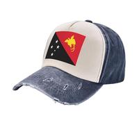 Casquette De Baseball Unisexe Adulte Papua New Guinea Drapeau Casquette À Imprimé Papua New Guinea Été Coton Lavé Chapeau Soleil Réglable Protection UV Cadeau Chapeau Soleil Homme Femme