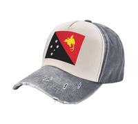 Casquette De Baseball Unisexe Adulte Papua New Guinea Drapeau Casquette À Imprimé Papua New Guinea Été Coton Lavé Chapeau Soleil Réglable Protection UV Cadeau Chapeau Soleil Homme Femme
