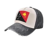 Casquette De Baseball Unisexe Adulte Papua New Guinea Drapeau Casquette À Imprimé Papua New Guinea Été Coton Lavé Chapeau Soleil Réglable Protection UV Cadeau Chapeau Soleil Homme Femme