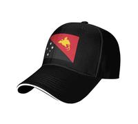 Casquette De Baseball Unisexe Adulte Papua New Guinea Drapeau Homme Classique Vintage Coton Dad Trucker Protection UV pour Homme Femme Cadeau Football Rugby