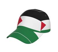 Casquette de baseball unisexe avec imprimé drapeau de la Palestine, casquette de baseball réglable d'été pour homme et femme, Noir , Taille unique