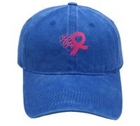 Casquette de Baseball Unisexe Brodée pour la Journée Internationale de Sensibilisation Cancer du Sein Sportive et Confortable en Plein Air Style Urbain (3-Dark Blue, One Size)