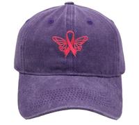 Casquette de Baseball Unisexe Brodée pour la Journée Internationale de Sensibilisation Cancer du Sein Sport et Style Urbain (b-Purple, One Size)