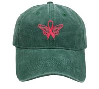Casquette de Baseball Unisexe Brodée pour la Journée Internationale de Sensibilisation Cancer du Sein Sport et Style Urbain (b-Dark Green, One Size)