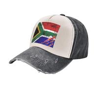 Casquette de Baseball Unisexe Délavée en Denim Vintage,Bloc de Couleur,Chapeau de Papa en Coton Respirant,Réglable pour Un Confort Tout Au Long de L'Année,Imprimé Drapeau National A One Size