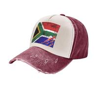 Casquette de Baseball Unisexe Délavée en Denim Vintage,Bloc de Couleur,Chapeau de Papa en Coton Respirant,Réglable pour Un Confort Tout Au Long de L'Année,Imprimé Drapeau National D One Size