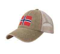 Casquette De Baseball Unisexe en Maille Imprimée Drapeau Norvégien Style Hip-Hop Décontracté Protection Solaire UPF 50+ Contre Les UV Idéale pour Les Sports D'Été