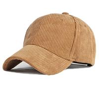 Casquette de baseball unisexe en velours côtelé vintage, couleur unie, réglable, pour voyage en plein air, Taille unique