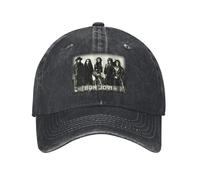 Casquette de baseball unisexe Jovi Rock Band Bon en denim délavé avec sangle à boucle réglable pour homme et femme Casquette de camionneur tendance, T-20, Taille unique