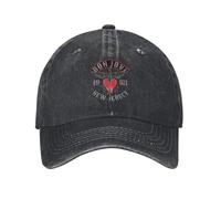 Casquette de baseball unisexe Jovi Rock Band Bon en denim délavé avec sangle à boucle réglable pour homme et femme Casquette de camionneur tendance, T-6, Taille unique