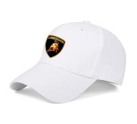 Casquette De Baseball Unisexe Lam bo.RGhi.ni, Pas D'irritation En Cas De Port Prolongé, Coton, Casquette De Baseball, De Sport, Chapeau classique(White)