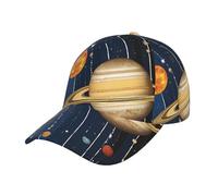 Casquette de baseball unisexe réglable Motif système solaire
