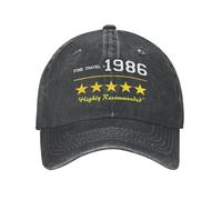 Casquette de Baseball Unisexe Style personnalisé Coton Voyage dans Le Temps 1986 hautement recommandé Anniversaire Cadeau Casquette de Baseball Femmes Hommes réglable Adulte Papa Chapeau Cadeau d’été