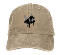 Casquette de Baseball Unisexe Style Piano Casquettes de Baseball Casquette à visière Wild Wolf Sun Shade Chapeaux pour Hommes Femmes Cadeau