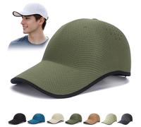 Casquette de Baseball Unisexe, Unie, sans Coutures, Pliable et légère, idéale pour Une Utilisation Quotidienne grâce à sa respirabilité et à sa facilité de Rangement (Vert,Taille Unique)
