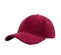 Casquette de Baseball Unisexe Vintage en Daim, Casquette de Sport Ajustable, Casquette de Voyage,Burgundy,One Size