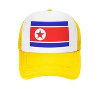 Casquette De Baseball Unisexe Vintage Style Trucker Imprimée Corée du Nord en Coton Ajustable Respirante Idéale pour Les Sports De Plein Air Et L'Été