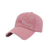 Casquette de baseball vieillie pour homme et femme - En coton délavé - Profil réglable - Casquettes et chapeaux en laine pour homme, rose, Taille unique