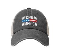 Casquette de Baseball Vintage Ajustable « No King in America »