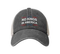 Casquette de Baseball Vintage Ajustable « No King in America »
