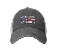 Casquette de Baseball Vintage Ajustable « No King in America »
