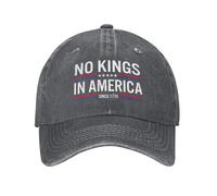 Casquette de Baseball Vintage délavée « No King in America »