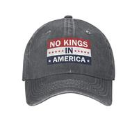 Casquette de Baseball Vintage délavée « No King in America »