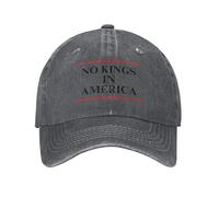 Casquette de Baseball Vintage délavée « No King in America » avec Drapeau Save-Democracy