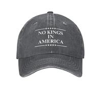 Casquette de Baseball Vintage délavée « No King in America » avec Drapeau Save-Democracy