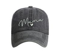 Casquette de baseball vintage en coton délavé délavé pour femme, Black Mama