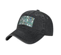 Casquette de baseball vintage en coton délavé pour chien, chapeau en denim vieilli réglable pour homme et femme, noir, taille unique