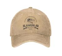Casquette de baseball vintage vintage Isla Nublar National Jurassic Park - Casquette de soleil délavée pour l'extérieur - Chapeau doux non structuré