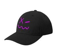 Casquette de Baseball Violet X-Swirl Smile Visage Wink Line Art Chapeau Plage Solar Hat Militaire Cap Homme Golf Wear Hommes Femmes Vacances Sports Cadeaux