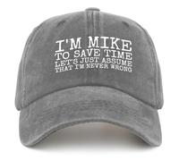 Casquette De Baseball Vraiment De La Part De Son Im Mike pour Gagner du Temps, Supposons Simplement Que Le Meilleur Père Âgé Baseball Cap Vintage Casquettes De Golf Classic Bord Plat Casquettes