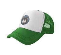 Casquette De Baseball Wolf Heads and Circles Bord Plat Casquettes Classic Trucker Caps Adjustable Baseball Cap pour Randonnée Camping Running
