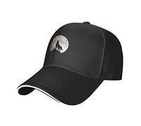 Casquette De Baseball Wolf Howling at The Moon Chapeau Soleil Casual Casquette Hat Respirante Trucker Hat pour Tennis Camping Athlétique