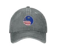Casquette De Baseball Ying Yang Flag Combination of America and Nevada Bord Plat Casquettes Anti UV Baseball Cap Classic Casquettes De Golf pour Randonnée Camping Outdoo