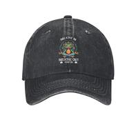 Casquette De Baseball Yoga Frog Breathe in Breathe Out Bord Plat Casquettes Adjustable Baseball Cap Anti UV Casquettes De Golf pour Randonnée Camping Running