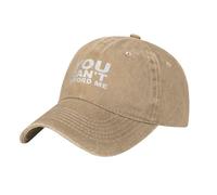 Casquette De Baseball You Can't Afford Me Bord Plat Casquettes Anti UV Baseball Cap Adjustable Casquettes De Golf pour Running Cyclisme Camping