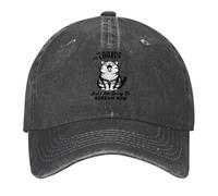 Casquette De Camionneur Chat Drôle - T Est Adorable, mais Je Vais Crier Maintenant Casquette De Baseball Cowboy Retro Chapeaux pour Course À Pied Femme Homme
