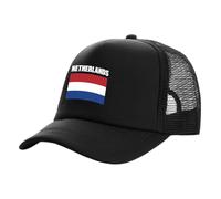 Casquette De Camionneur des Pays-Bas - Été Hommes Cool Pays Drapeau Chapeau Casquettes De Baseball Unisexe Extérieur Mesh Net Casquettes, Réglable Hip Hop Street Style Patriotique Chapeau De So